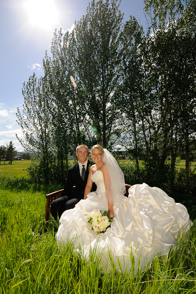 wedding, bride and groom, seated