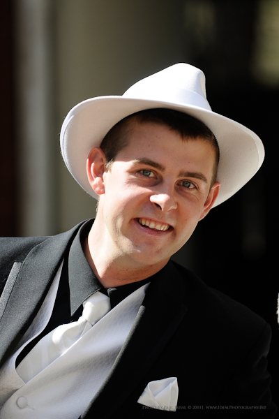 wedding, groom, hat